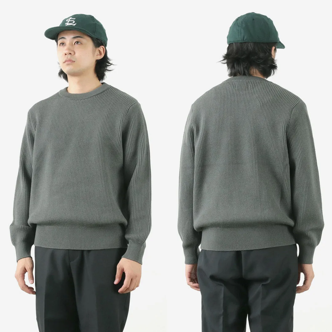 YONETOMI NEW BASIC / Extra Fine Wool Ribbed Knit Pullover