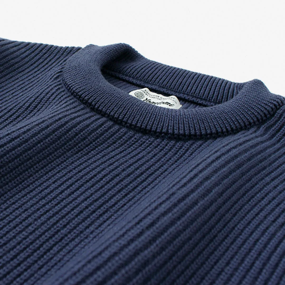YONETOMI NEW BASIC / Extra Fine Wool Ribbed Knit Pullover
