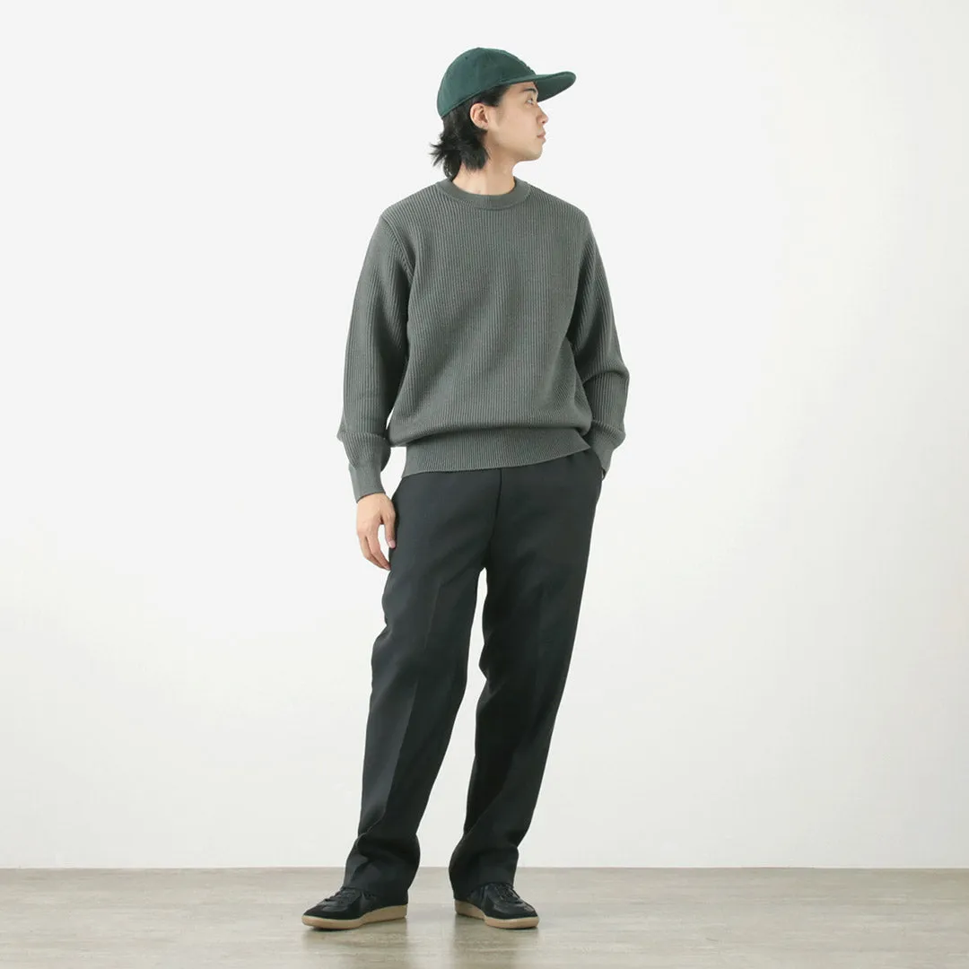 YONETOMI NEW BASIC / Extra Fine Wool Ribbed Knit Pullover