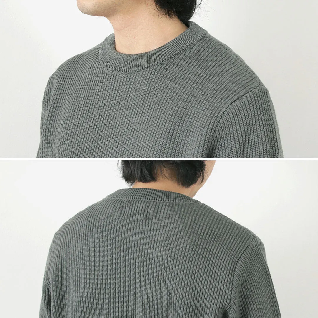 YONETOMI NEW BASIC / Extra Fine Wool Ribbed Knit Pullover