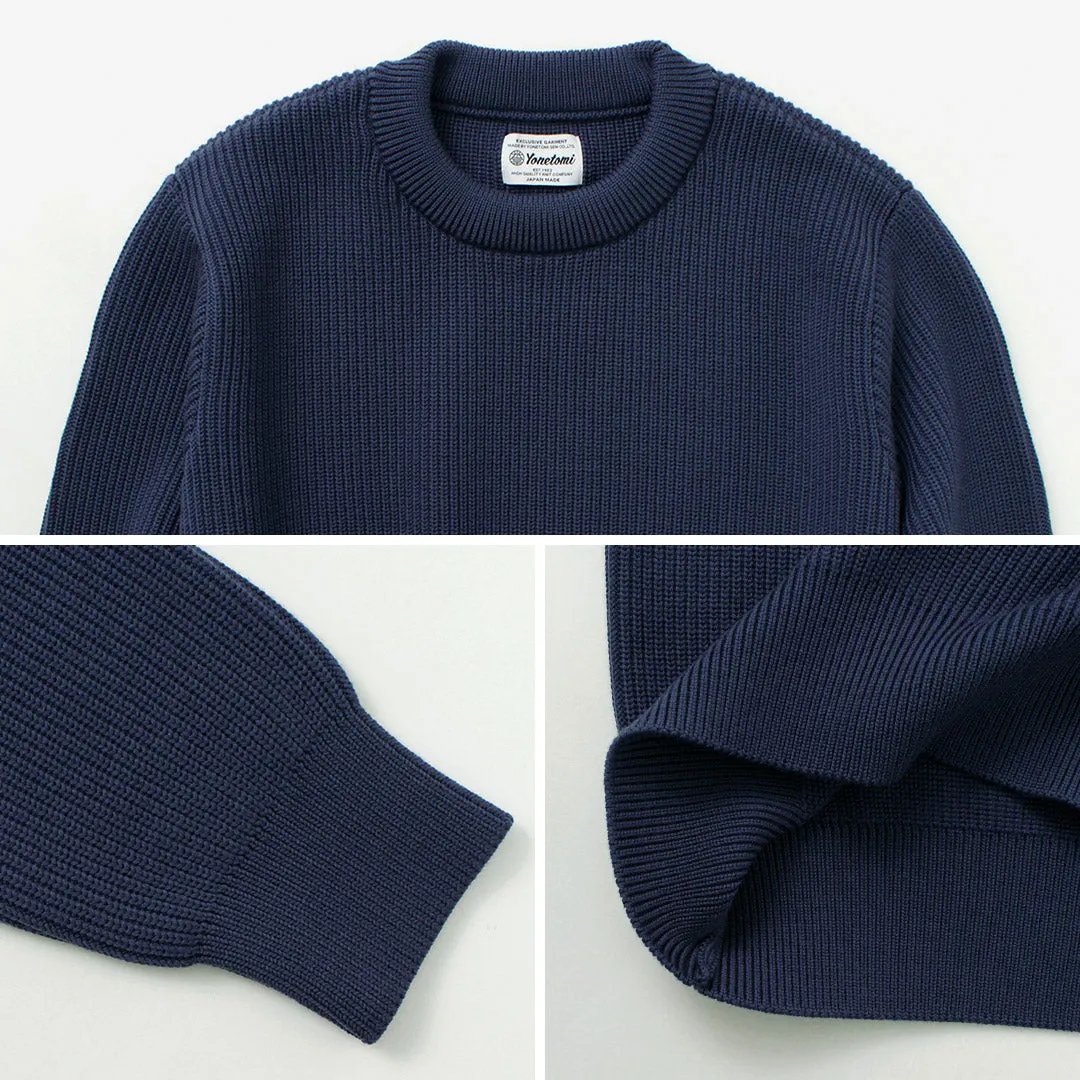 YONETOMI NEW BASIC / Extra Fine Wool Ribbed Knit Pullover