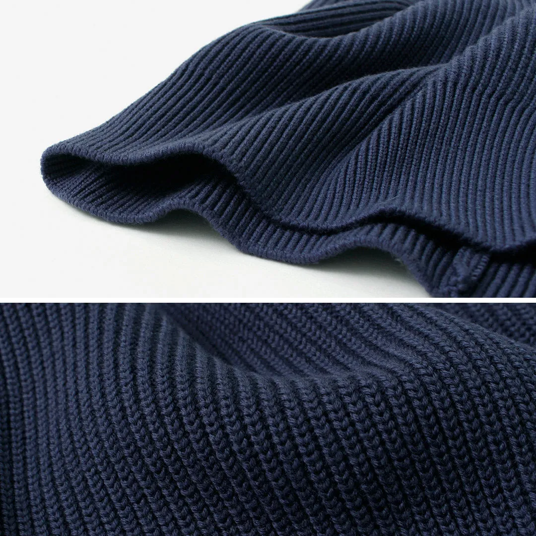 YONETOMI NEW BASIC / Extra Fine Wool Ribbed Knit Pullover